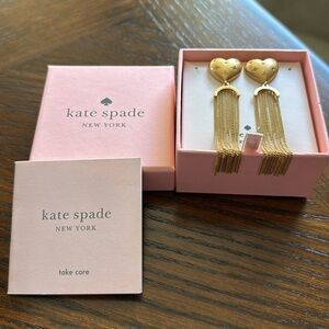 Kate Spade Heart Tassel Earrings